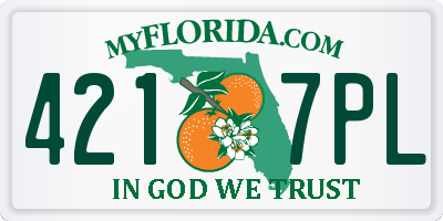 FL license plate 4217PL