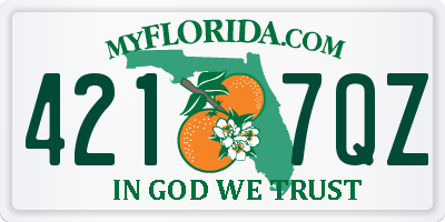 FL license plate 4217QZ