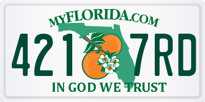 FL license plate 4217RD