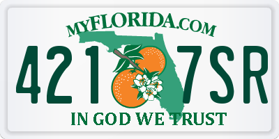 FL license plate 4217SR