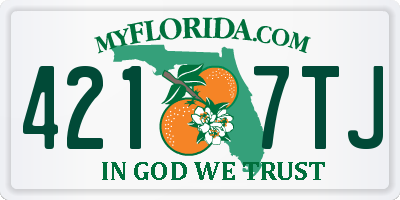 FL license plate 4217TJ