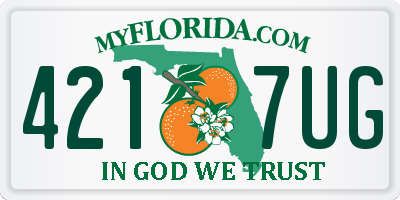 FL license plate 4217UG