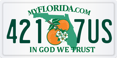 FL license plate 4217US