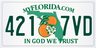 FL license plate 4217VD