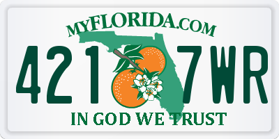 FL license plate 4217WR