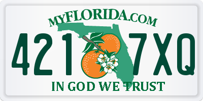 FL license plate 4217XQ