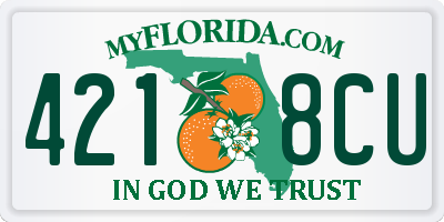 FL license plate 4218CU