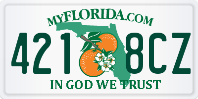 FL license plate 4218CZ