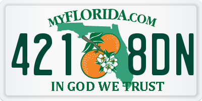 FL license plate 4218DN