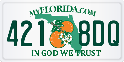 FL license plate 4218DQ