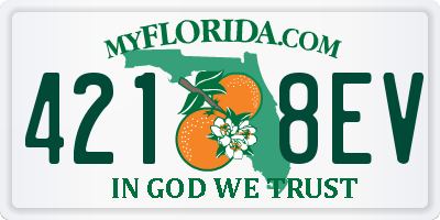 FL license plate 4218EV