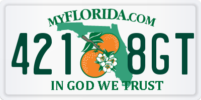 FL license plate 4218GT