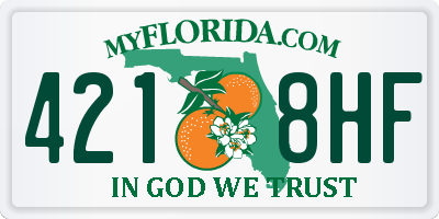 FL license plate 4218HF