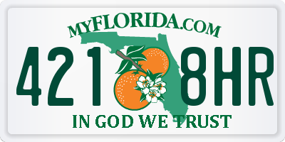 FL license plate 4218HR