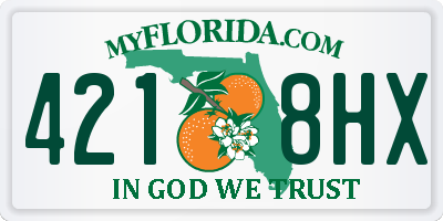 FL license plate 4218HX