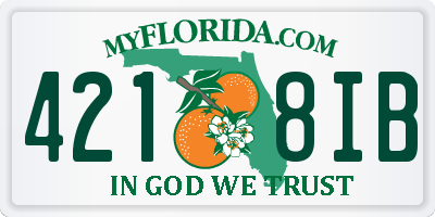 FL license plate 4218IB