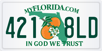 FL license plate 4218LD
