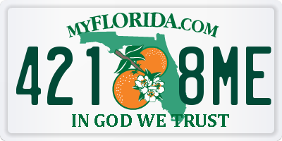 FL license plate 4218ME