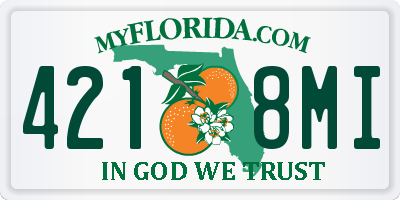 FL license plate 4218MI