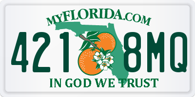 FL license plate 4218MQ