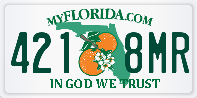 FL license plate 4218MR