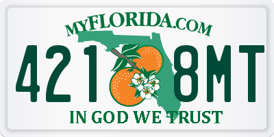 FL license plate 4218MT