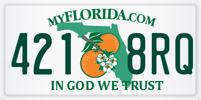 FL license plate 4218RQ