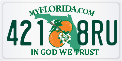 FL license plate 4218RU