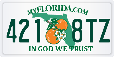 FL license plate 4218TZ