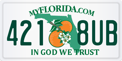 FL license plate 4218UB