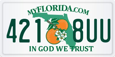 FL license plate 4218UU