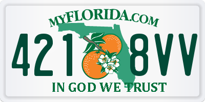 FL license plate 4218VV