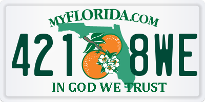 FL license plate 4218WE