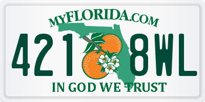 FL license plate 4218WL