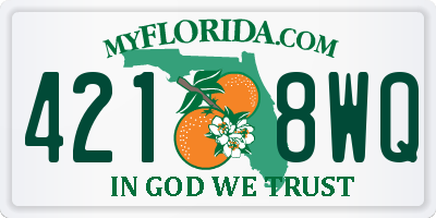 FL license plate 4218WQ