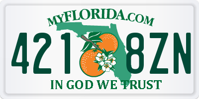 FL license plate 4218ZN