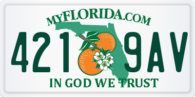 FL license plate 4219AV