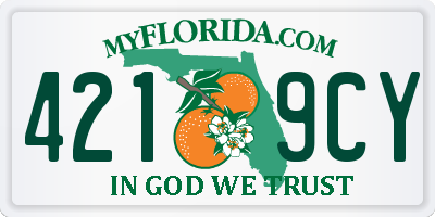 FL license plate 4219CY