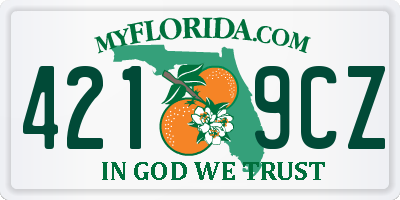 FL license plate 4219CZ