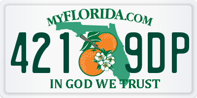 FL license plate 4219DP