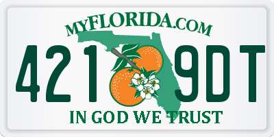 FL license plate 4219DT