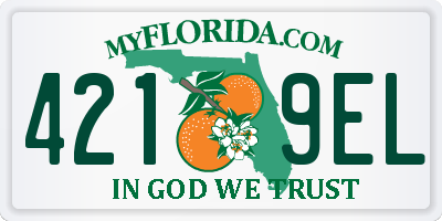 FL license plate 4219EL