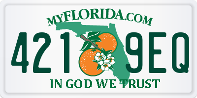 FL license plate 4219EQ