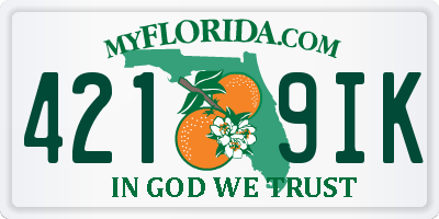 FL license plate 4219IK