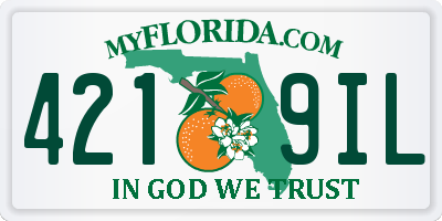 FL license plate 4219IL