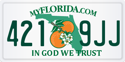 FL license plate 4219JJ