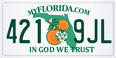 FL license plate 4219JL