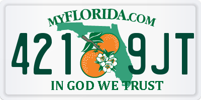 FL license plate 4219JT