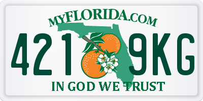 FL license plate 4219KG