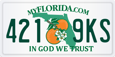 FL license plate 4219KS
